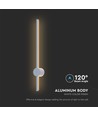 12W wandlamp, RA90, wit - 65cm, IP65, 1400lm, incl. lichtbron