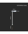7W paaltje LED-lamp - 3000K, wit, IP65
