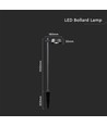 6W LED tuinlamp, zwart - IP54, 3000K, RA90, incl. lichtbron