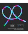 5m 10W/m Magic RGB Neon Flex LED strip, 360° - 24V, IP20, rond, 25mm breedte