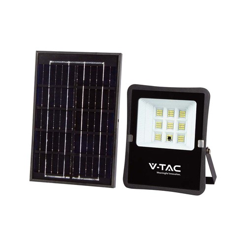 50W LED breedstraler op zonne-energie - 4000K, IP65, incl. afstandsbediening en zonnepaneel
