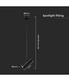 GU10 Telescopische plafondlamp - Zwart, aluminium, 83-117cm