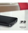 10000mAh Powerbank, 22.5W - Zwart, 2x USB-C, Li-Pol, Fast Charger