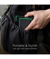 10000mAh Solar Wireless Powerbank, 10W - Zwart, aluminium, opladen via zonne-energie