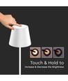 LED 4W lamp - 4400mA, batterij, 3000K, IP54, wit huis