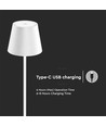 LED 4W lamp - 4400mA, batterij, 3000K, IP54, wit huis
