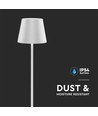 LED 4W lamp - 4400mA, batterij, 3000K, IP54, wit huis
