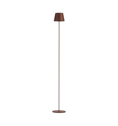 4W LED vloerlamp, oplaadbaar - IP54, Cortenkleurig, touch dimbaar, verstelbare hoogte 50-130cm, USB-opladen