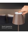 4W LED vloerlamp, oplaadbaar - IP54, Cortenkleurig, touch dimbaar, verstelbare hoogte 50-130cm, USB-opladen