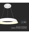 48W LED designer hanglamp, dimbaar - Ø48,5cm, 360 graden, wit, rond, incl. lichtbron