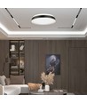 42W LED designer plafondlamp - Rond, zwart, 4400lm, 4000K, TRIAC dimbaar, IP20