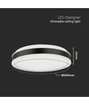 42W LED designer plafondlamp - Rond, zwart, 4400lm, 4000K, TRIAC dimbaar, IP20