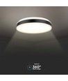 42W LED designer plafondlamp - Rond, zwart, 4400lm, 4000K, TRIAC dimbaar, IP20