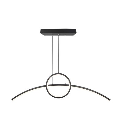 36W LED designer hanglamp - Zwart, 3200lm, 4000K, 360 graden lichtbundel