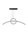 36W LED designer hanglamp - Zwart, 3200lm, 4000K, 360 graden lichtbundel