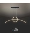 36W LED designer hanglamp - Zwart, 3200lm, 4000K, 360 graden lichtbundel
