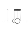 17W LED pendellamp, zwart design - 1500lm, 4000K, Ø91,5cm, IP20, geïntegreerde LED