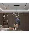 17W LED pendellamp, zwart design - 1500lm, 4000K, Ø91,5cm, IP20, geïntegreerde LED