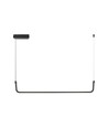 12W U-vormige LED pendellamp - 4000K, zwart, 1200lm, 360 graden licht, 90,5 x 14cm