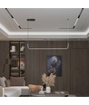 12W U-vormige LED pendellamp - 4000K, zwart, 1200lm, 360 graden licht, 90,5 x 14cm