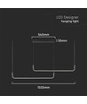 24W LED Hanglamp - Designer, 4000K, Zwart
