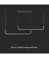 24W LED Hanglamp - Designer, 4000K, Zwart