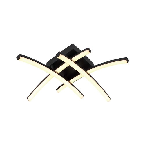 24W designer LED plafondlamp - Zwart, 3000K, Ø45cm, modern design, incl. lichtbron