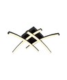 24W designer LED plafondlamp - Zwart, 3000K, Ø45cm, modern design, incl. lichtbron