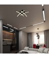 24W designer LED plafondlamp - Zwart, 3000K, Ø45cm, modern design, incl. lichtbron