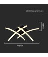 24W designer LED plafondlamp - Zwart, 3000K, Ø45cm, modern design, incl. lichtbron