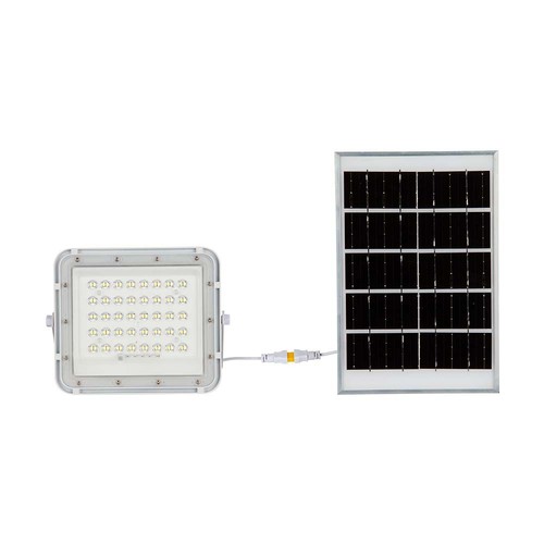 6W LED breedstraler op zonne-energie - IP65, 4000K, wit, incl. zonnepaneel en afstandsbediening