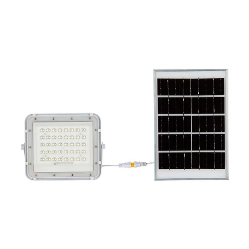 80W Solara LED breedstraler op zonne-energie - 800lm, IP65, 6400K, incl. afstandsbediening en zonnepaneel