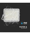 VT LED Solar Schijnwerper 120W - 6400K, 12000 mAh Batterij, 3m Kabel, Slimme IR Afstandsbediening, Snelladen, Wit