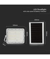 120W LED breedstraler op zonne-energie met 15W paneel - 1200lm, IP65, 4000K, incl. afstandsbediening en 3m kabel