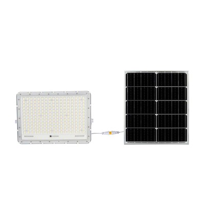 30W LED breedstraler op zonne-energie - 2600lm, IP65, 6400K, incl. zonnepaneel en afstandsbediening, buiten