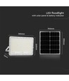 30W LED breedstraler op zonne-energie - 2600lm, IP65, 6400K, incl. zonnepaneel en afstandsbediening, buiten