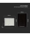 120W LED breedstraler op zonne-energie met paneel - 1200lm, IP65, incl. afstandsbediening, zwart, buiten