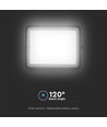 120W LED breedstraler op zonne-energie met paneel - 1200lm, IP65, incl. afstandsbediening, zwart, buiten