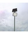 20W LED breedstraler op zonne-energie met sensor en afstandsbediening - 1800lm, IP65, 6400K, zwarte behuizing