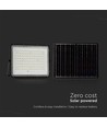 20W LED breedstraler op zonne-energie met sensor en afstandsbediening - 1800lm, IP65, 6400K, zwarte behuizing