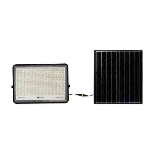 30W LED breedstraler op zonne-energie, 6400K - 2600lm, IP65, incl. zonnepaneel en afstandsbediening, aluminium