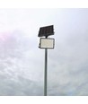 30W LED breedstraler op zonne-energie, 6400K - 2600lm, IP65, incl. zonnepaneel en afstandsbediening, aluminium