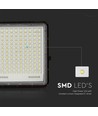 30W LED breedstraler op zonne-energie, 6400K - 2600lm, IP65, incl. zonnepaneel en afstandsbediening, aluminium