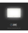 30W LED breedstraler op zonne-energie, 6400K - 2600lm, IP65, incl. zonnepaneel en afstandsbediening, aluminium