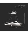 48W LED Metaalplafondlamp - 600x600xH1200mm, 4000K, wit, TRIAC dimbaar
