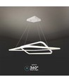 48W LED Metaalplafondlamp - 600x600xH1200mm, 4000K, wit, TRIAC dimbaar