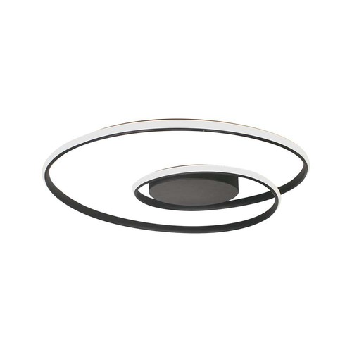 48W LED design plafondlamp - 5150lm, Triac dimbaar, Ø60cm, zwart, 4000K