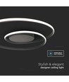 48W LED design plafondlamp - 5150lm, Triac dimbaar, Ø60cm, zwart, 3000K