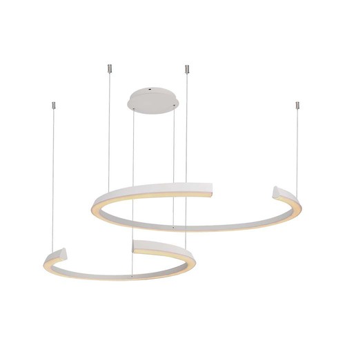 48W LED design hanglamp - Wit, 4000K, Triac dimbaar, twee halve manen