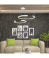 48W LED design hanglamp - Wit, 4000K, Triac dimbaar, twee halve manen